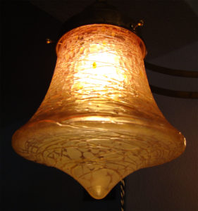 antike Jugendstil Deckenlampe Johann Lötz Witwe